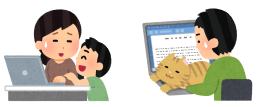 いらすとや　仕事中